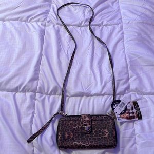 new directions cheetah print purse never used!